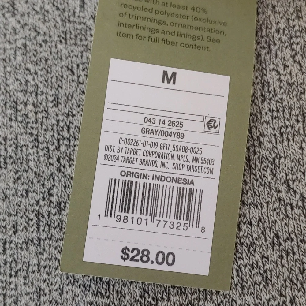 NWT Goodfellow & Co Men's Soft Hooded Pullover Grey Size M - Picture 8 of 9